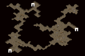 比奇矿区: 矿洞中出产的铁矿石,对人类的武装胜利功不可没.